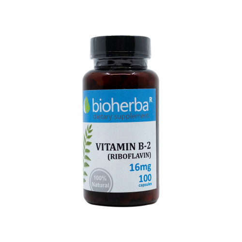 Vitamín B2 (riboflavín) 16 mg, 100 kapsúl