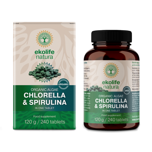 BIO Chlorella + Spirulina, 240 tabliet