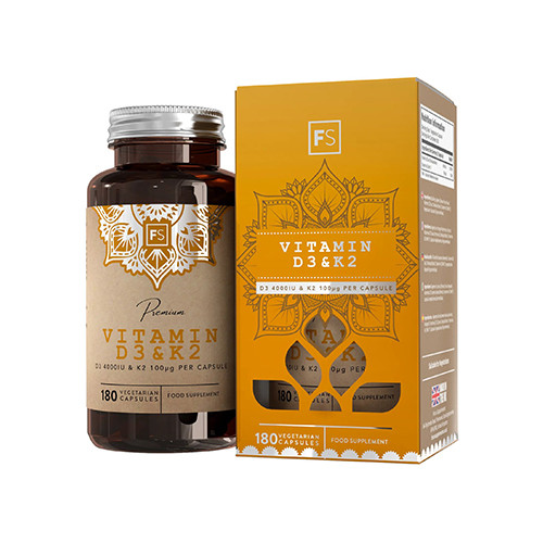 Vitamín D3 + K2, 180 kapsúl