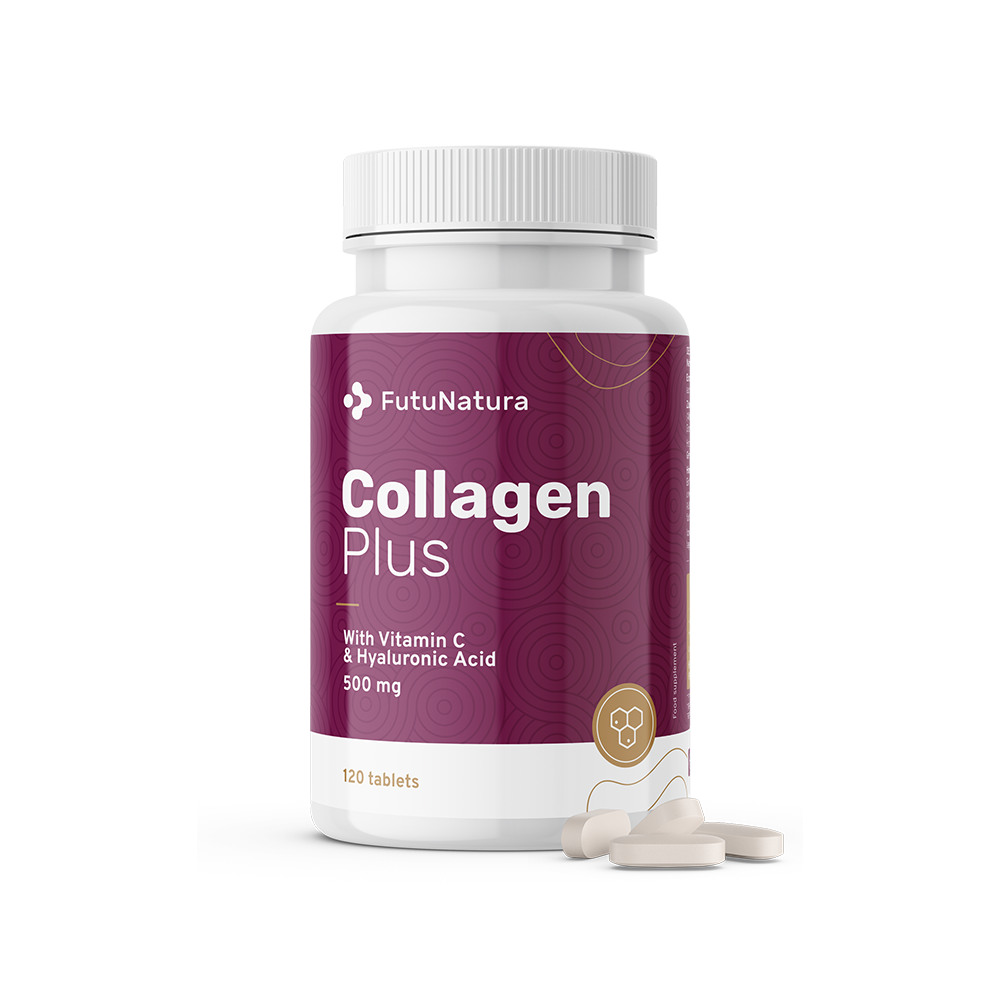 Kolagén + vitamín C + kyselina hyalurónová.