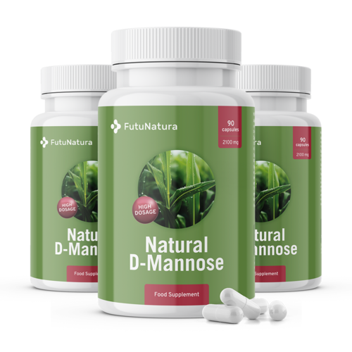 3x Prírodná D-manóza 2100 mg, spolu 270 kapsúl