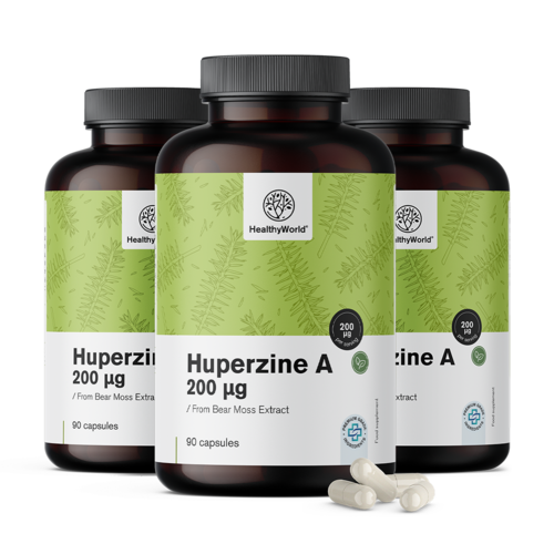 3x Huperzín A 200 µg, 90 kapsúl