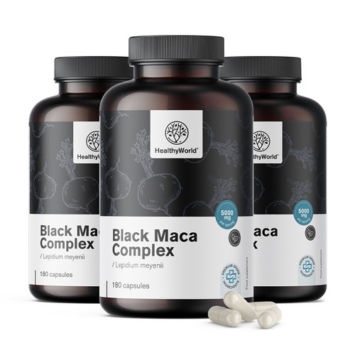 3x Čierna maca komplex 5000 mg, spolu 540 kapsúl