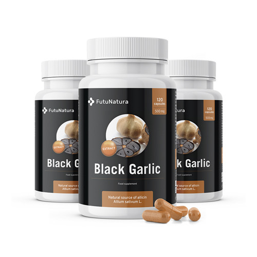 3x Čierny cesnak 500 mg, spolu 360 kapsúl