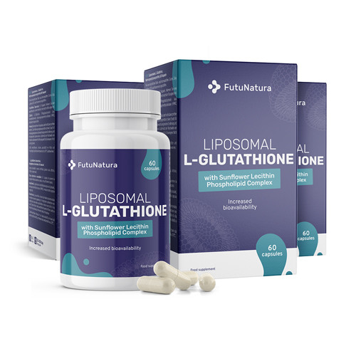 3x Lipozomálny L-glutatión, spolu 180 kapsúl