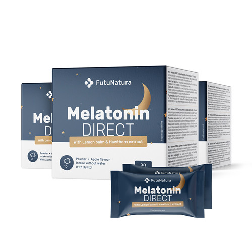 3x Melatonín 1 mg DIRECT, spolu 90 vrecúšok