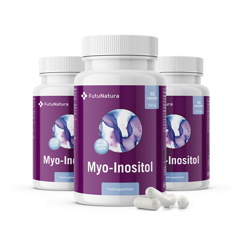 3x Myo-inozitol 500 mg, spolu 270 kapsúl