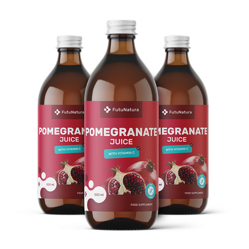3x Šťava z granátového jablka, spolu 1500 ml