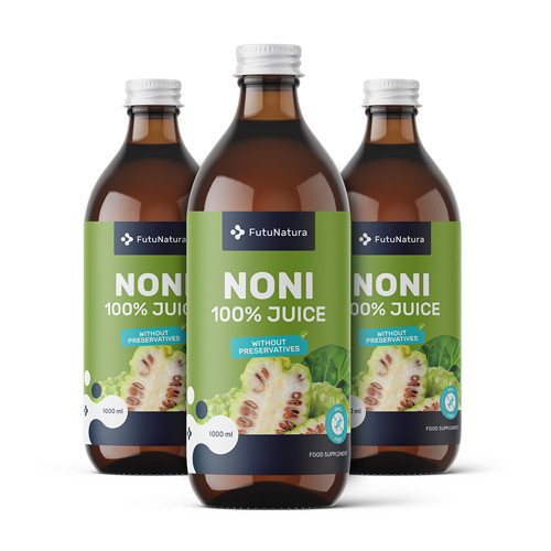 3x 100 % šťava z noni, spolu 3000 ml