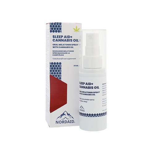 Sleep Aid z melatonínom a konopným olejom – sprej, 30 ml