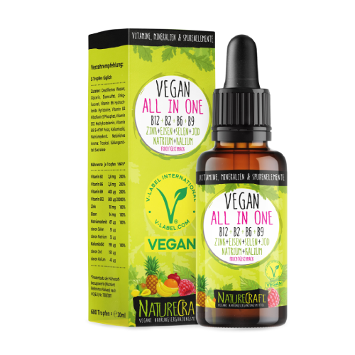 Vegánske vitamíny a minerály vo forme kvapiek, 20 ml