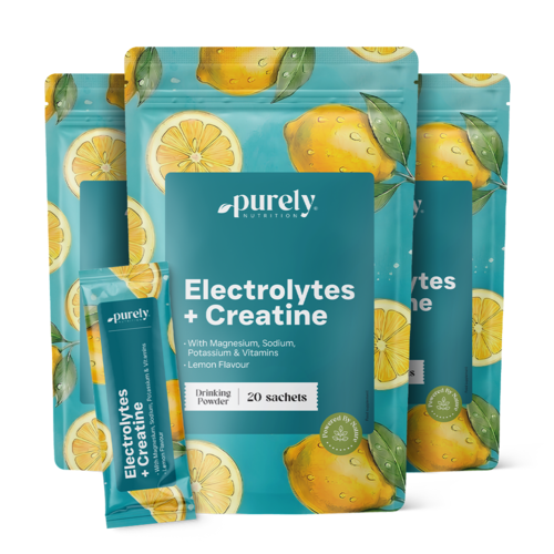 3x Elektrolyty s kreatínom – citrón, spolu 60 vrecúšok