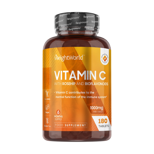 Vitamín C 1000 mg + šípky + bioflavonoidy, 180 tabliet