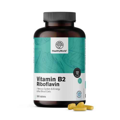 Vitamin B2 - Riboflavin 100 mg, 200 tablets