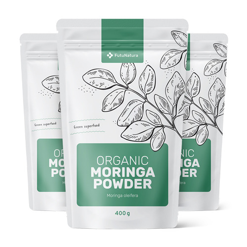3x Organic Moringa Powder, total 1200 g