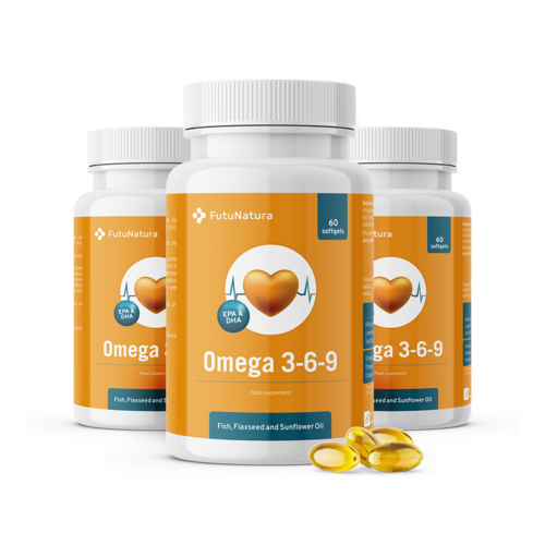 3x Omega 3-6-9, total 180 softgels