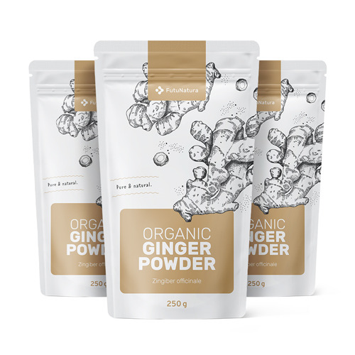 3x Organic Ginger Powder, total 750 g