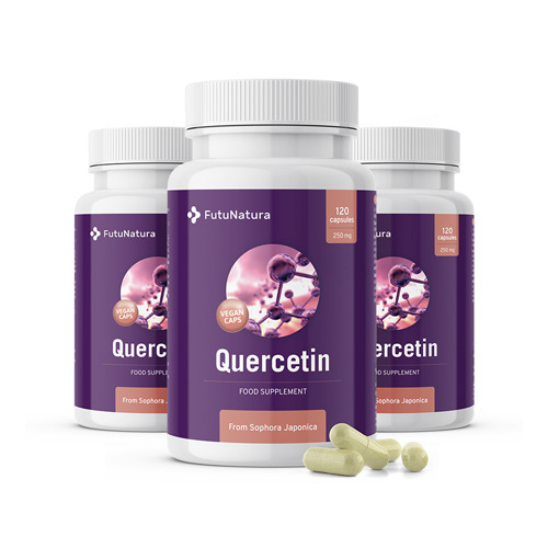 3x Quercetin 250 mg, total 360 capsules