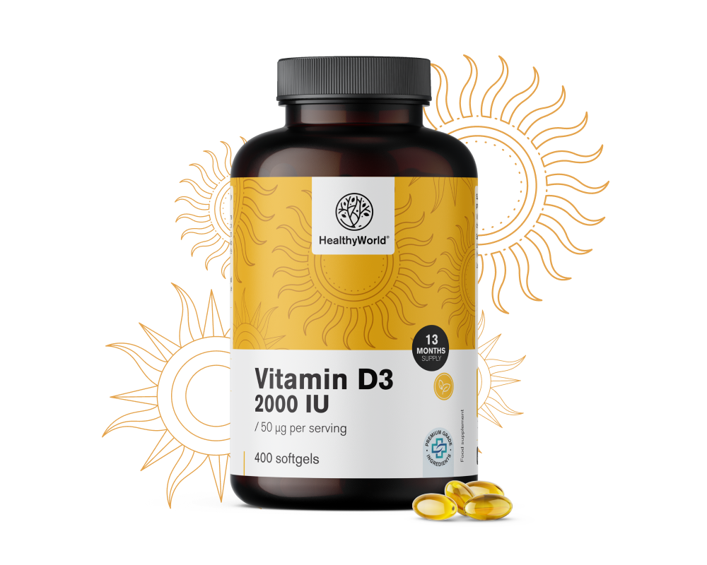 Vitamín D3 2000&nbsp;i.e.