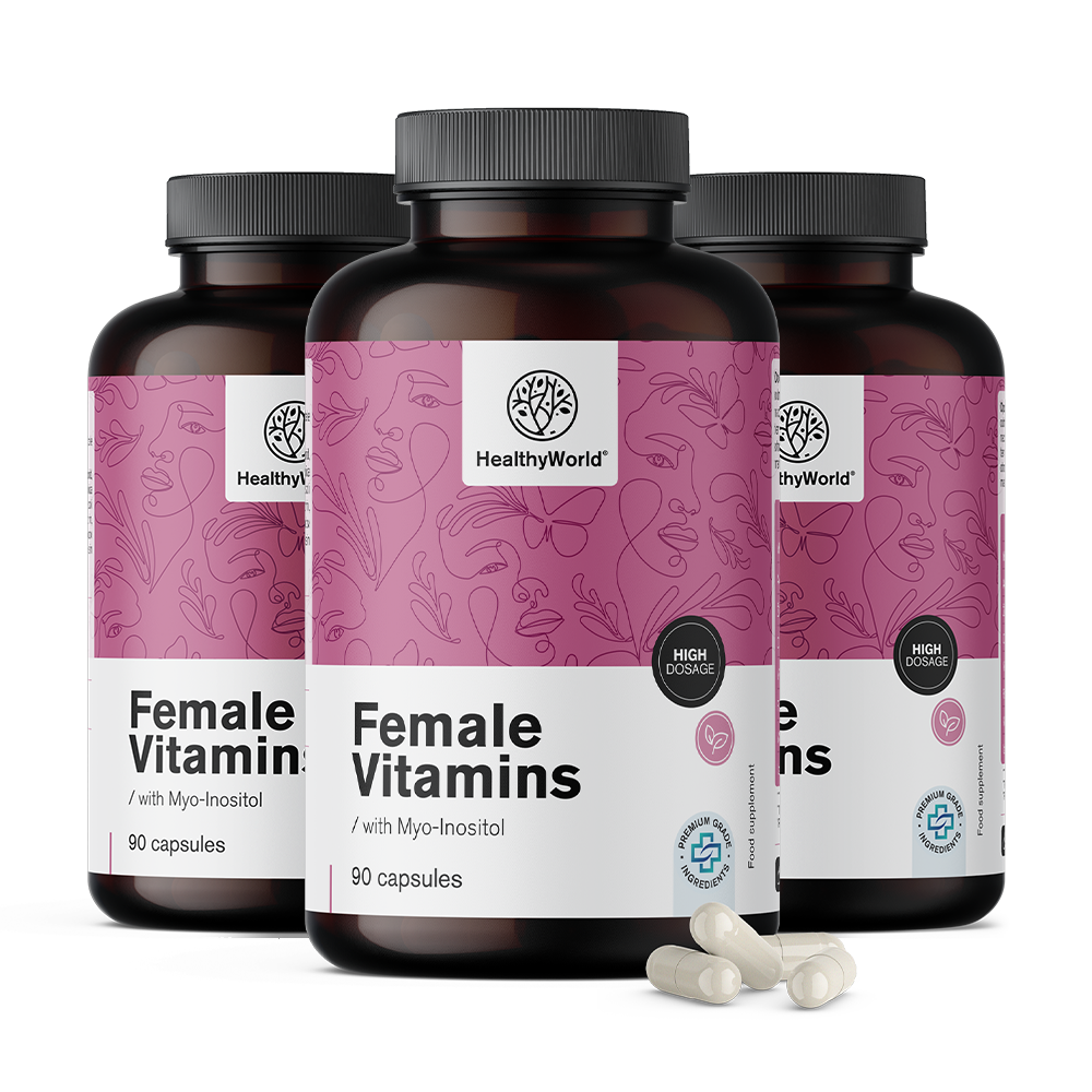 Vitaminas para mujeres con mio-inositol.