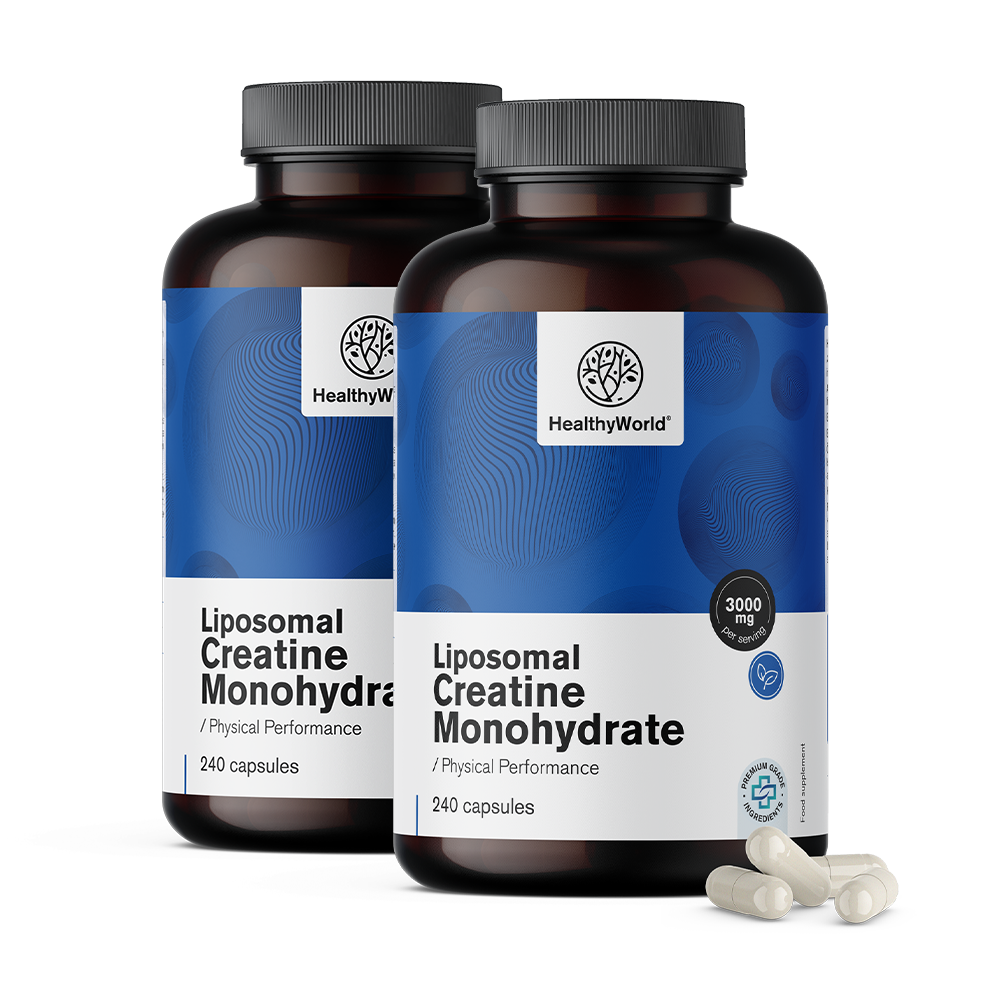 Creatina monohidrato liposomal 3000 mg.