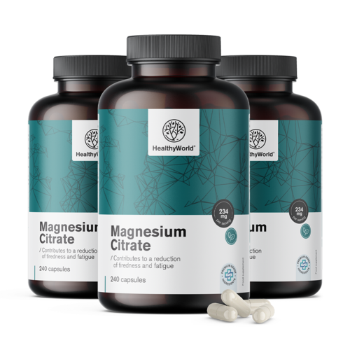 3x Magnézium-citrát 234 mg, összesen 720 kapszula
