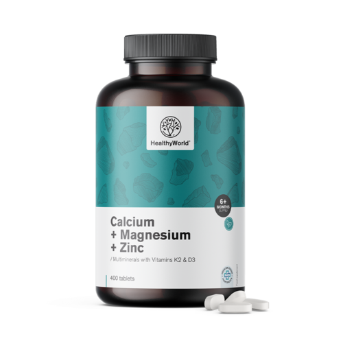 Kalcium + magnézium + cink, 400 tabletta