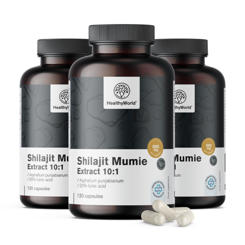 3x Shilajit Mumie Extract 10:1, összesen 360 kapszula