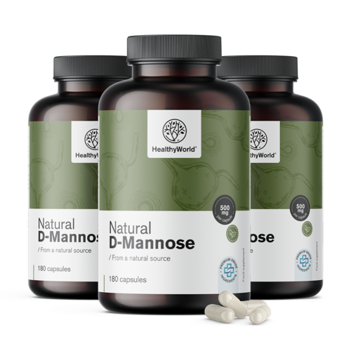3x Természetes D-mannóz 1500 mg, összesen 540 kapszula