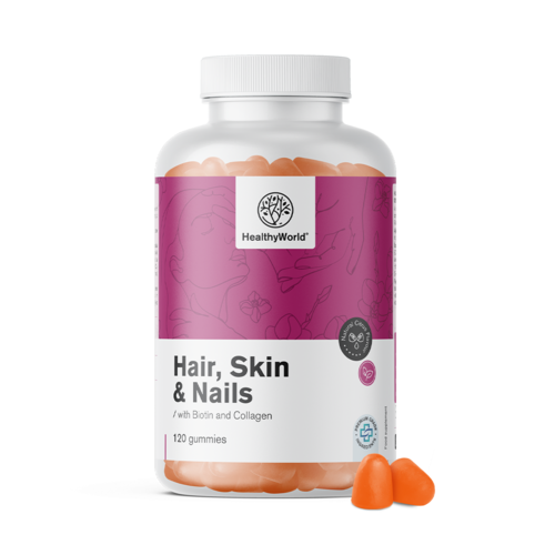 Hair, Skin & Nails – Gumicukor hajnak, bőrnek és körmöknek, 120 gumicukor