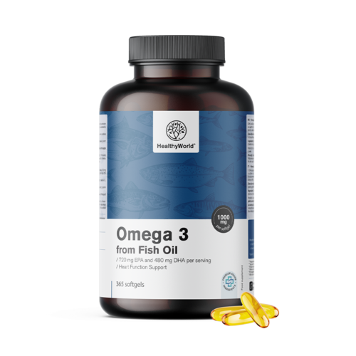 Omega-3 1000 mg – halolajból, 365 lágy kapszula