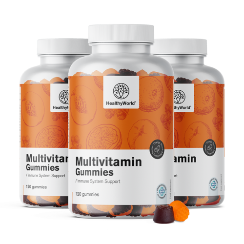 3x Multivitamin – gumicukor 10 féle vitaminnal, összesen 360 gumicukor
