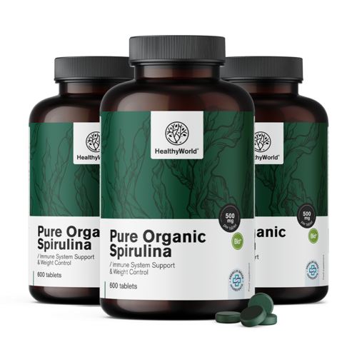 3x BIO Spirulina 500 mg, összesen 1800 tabletta