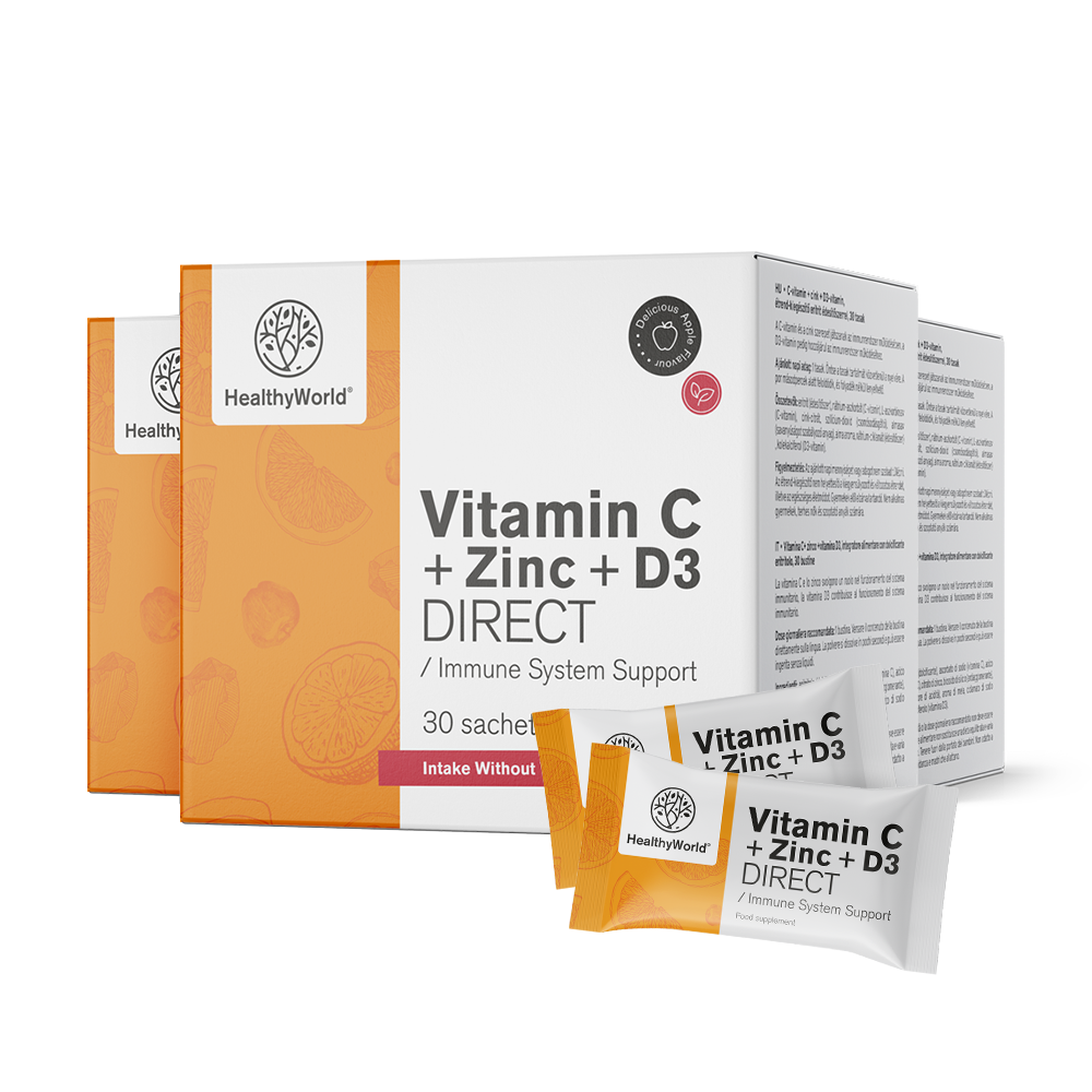 C-vitamin 500 + Cink + D3 DIRECT