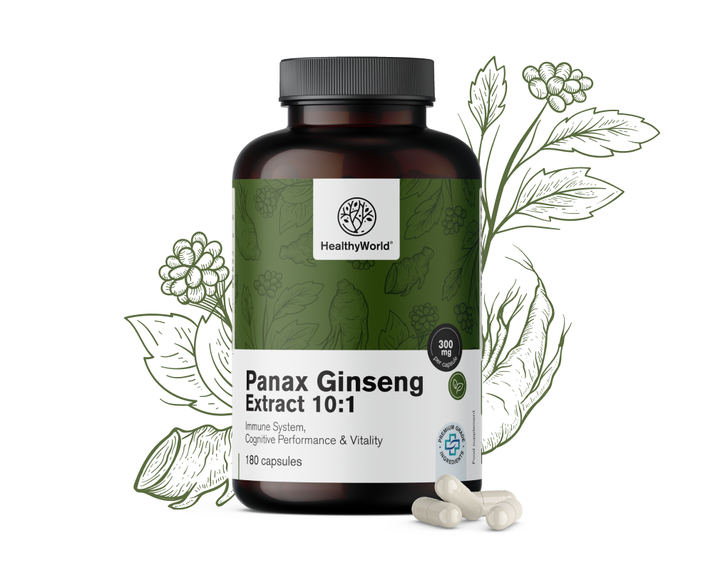 Panax Ginseng 300 mg - ginzeng kivonat 10:1