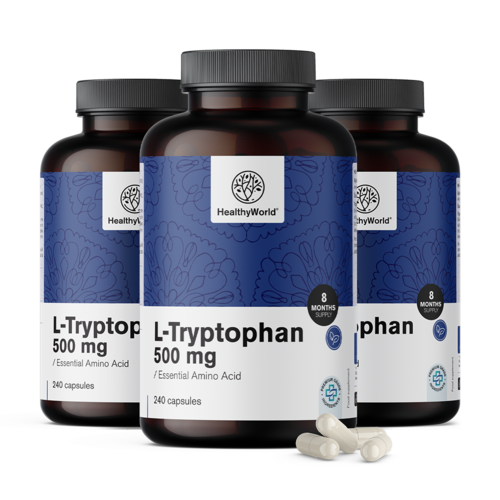3x L-Triptofán 500 mg, összesen 720 kapszula