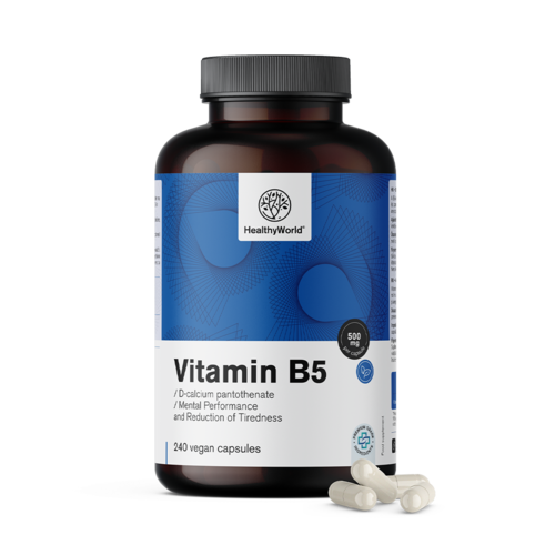 B5-vitamin 500 mg, 240 kapszula