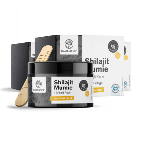 3x Shilajit Mumie 600 mg – gyanta, 30 g
