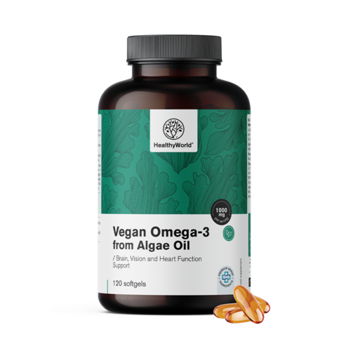 Vegán omega-3 1000 mg – algából, 120 lágy kapszula