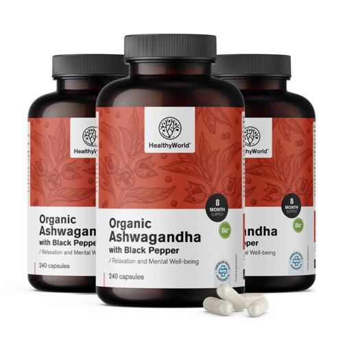 3x BIO Ashwagandha fekete borssal, összesen 720 kapszula