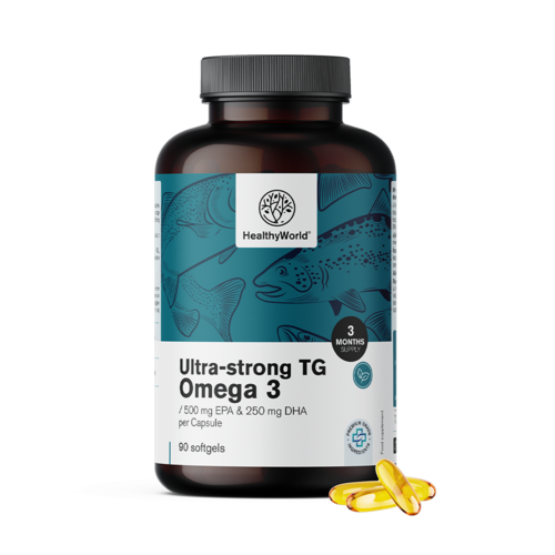 Ultra Strong Omega-3 – w formie trójglicerydów, 90 miękkich kapsułek