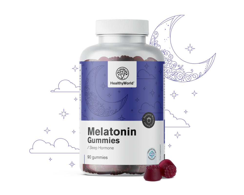 Melatonín 1 mg – gumové cukríky s prírodným hormónom