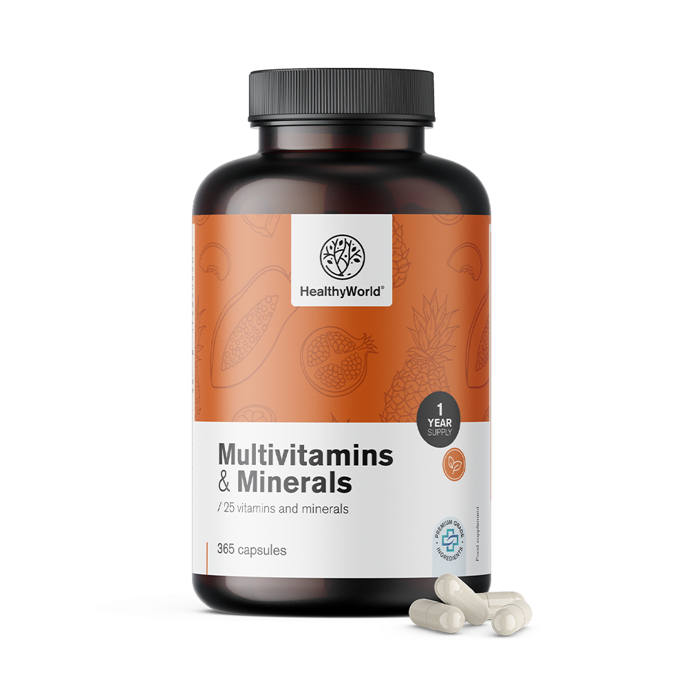 Multivitamini in multiminerali.Translation: Multivitamins and multiminerals.