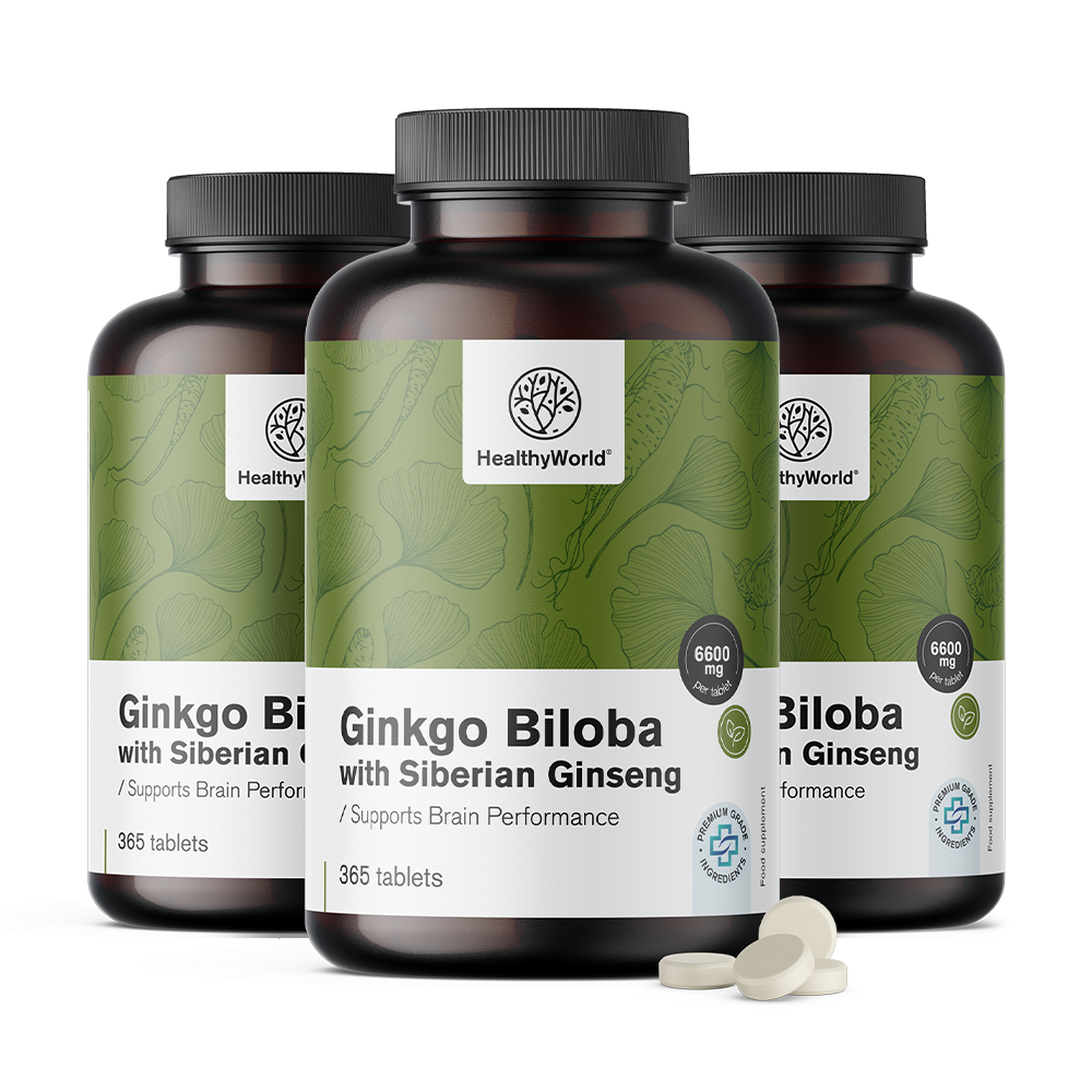 Ginkgo Biloba with Siberian Ginseng in Tablets