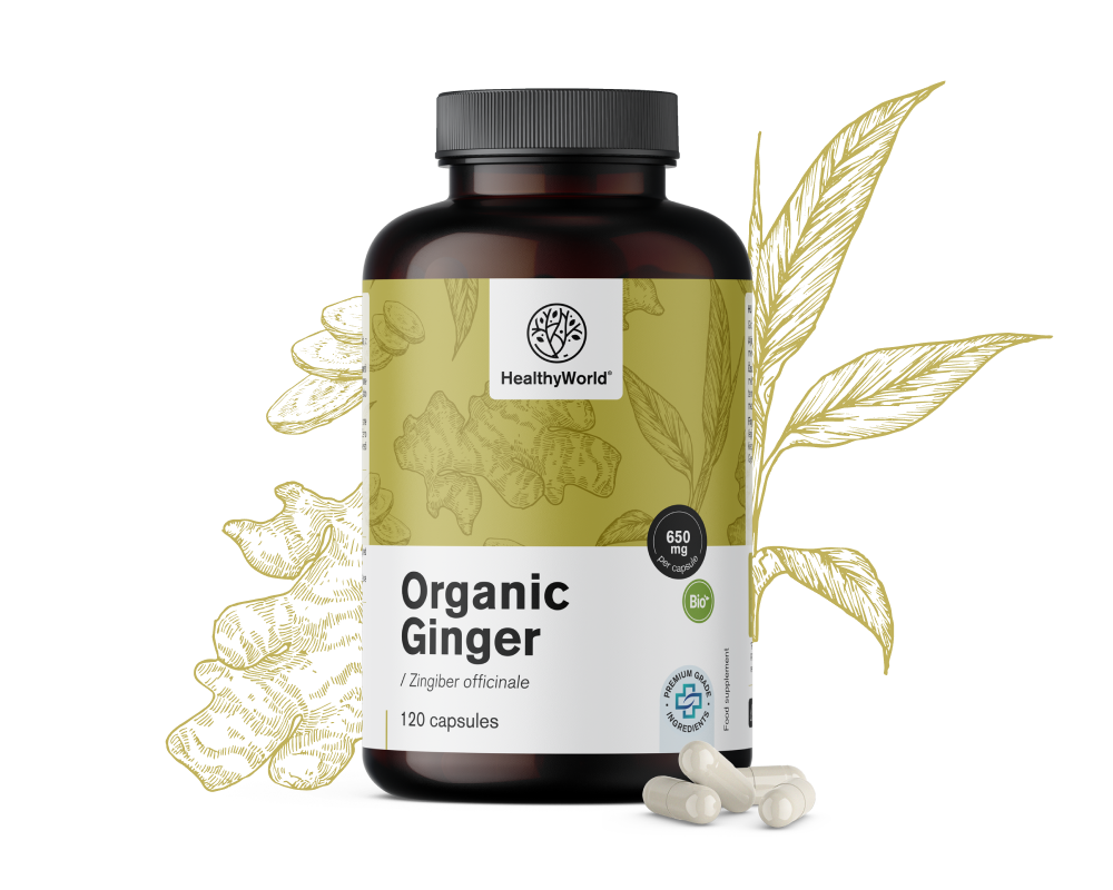 Organic Ginger 650&nbsp;mg