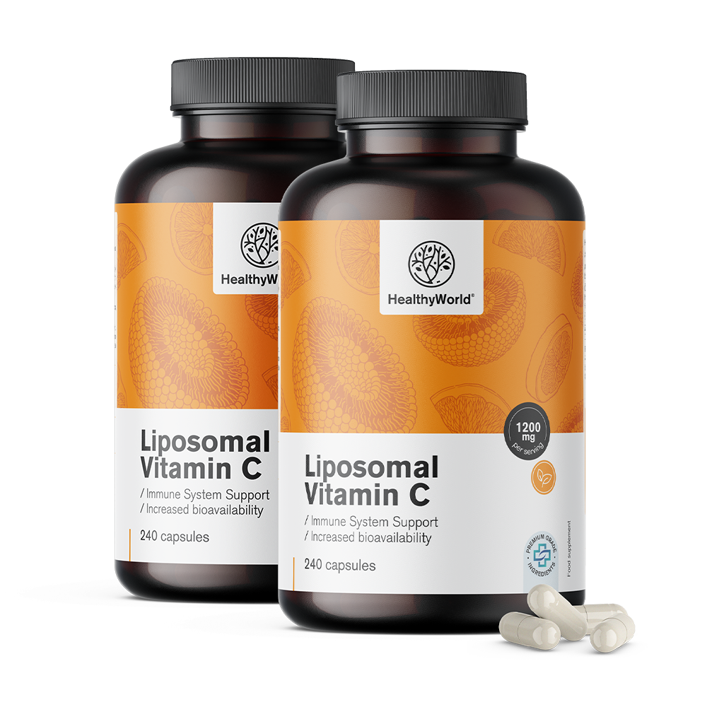 Acide ascorbique liposomal 1200 mg avec extrait d'églantier