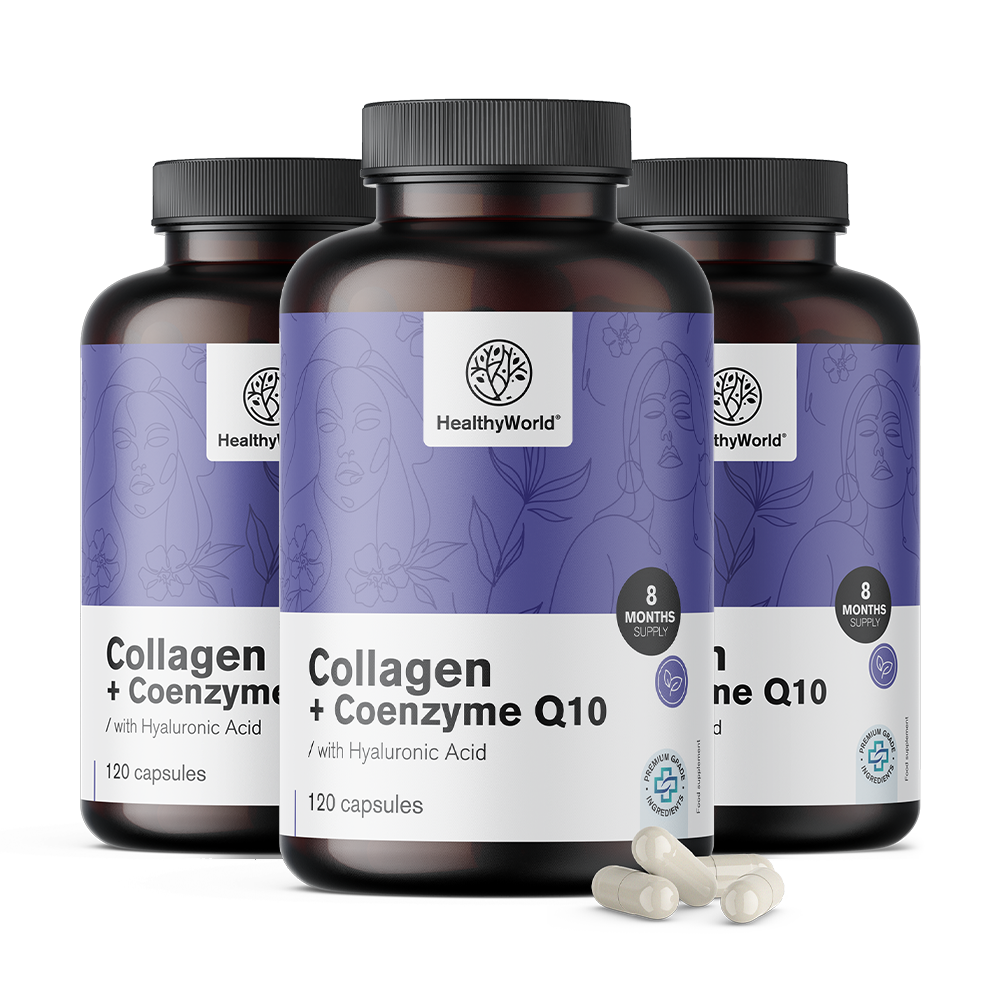 Collagène + Coenzyme Q10 avec acide hyaluronique.