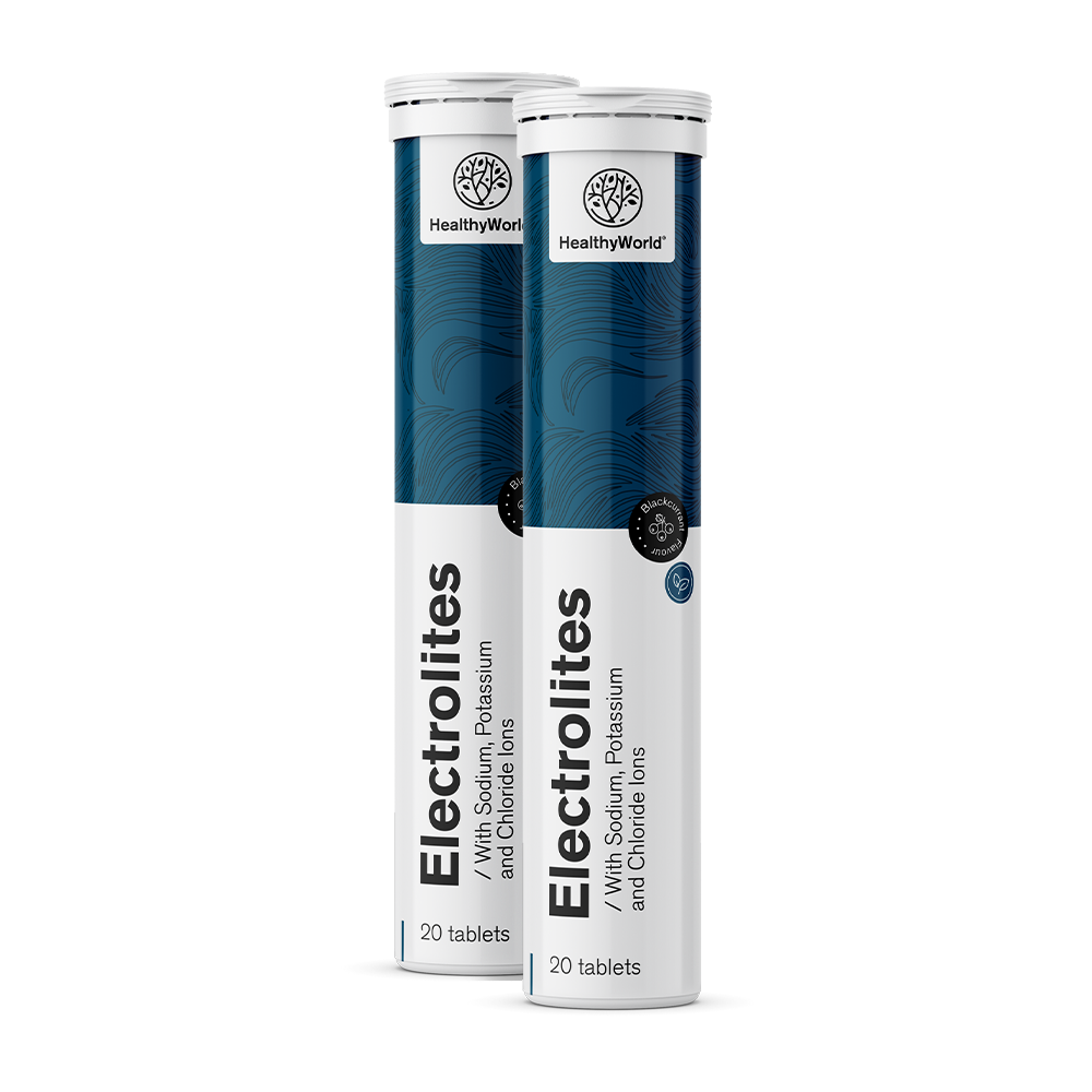Les électrolytes - des comprimés effervescents au goût de cassis.