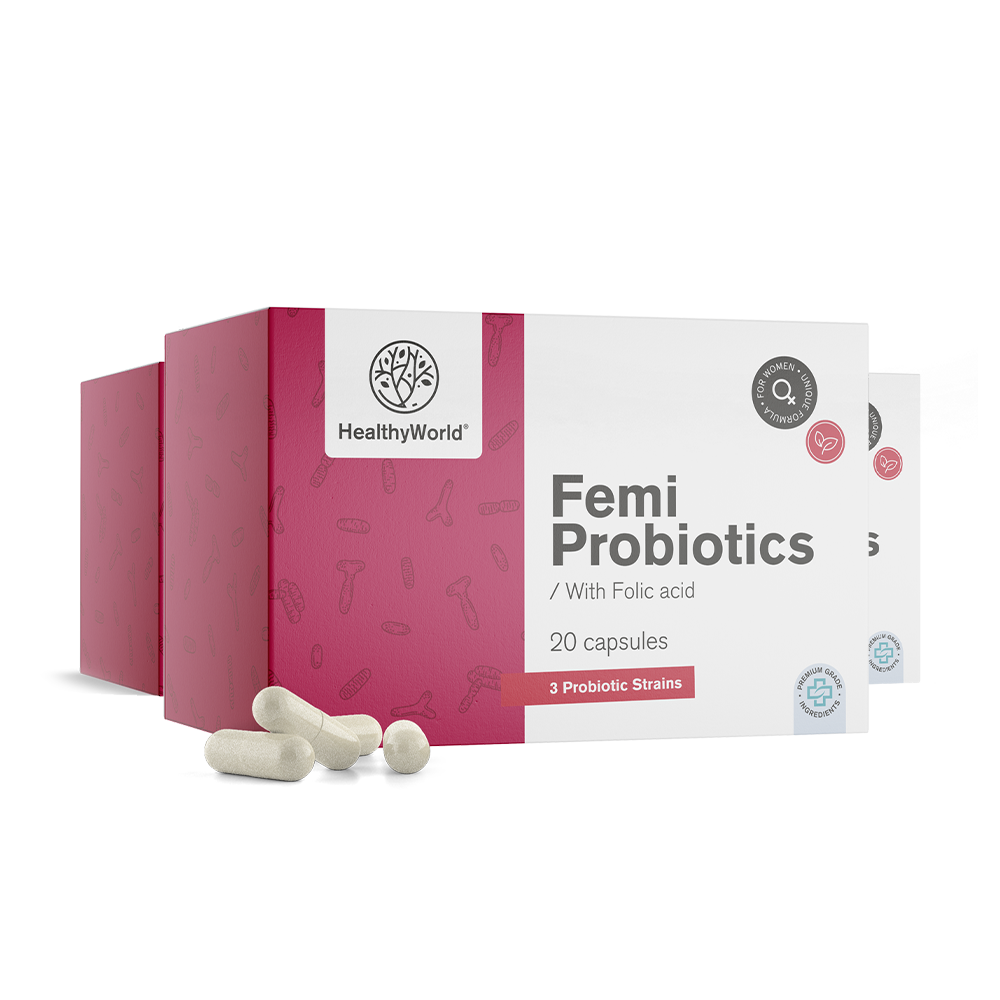 Femi Probiotics - pour les femmesTranslation: Femi Probiotics - for women