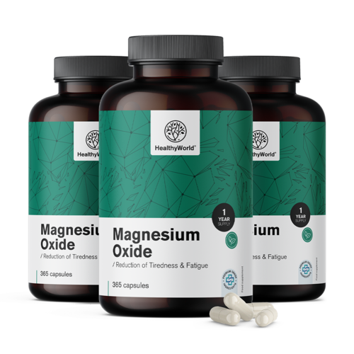 3x Οξείδιο του μαγνησίου 400 mg, συνολικά 1095 κάψουλες